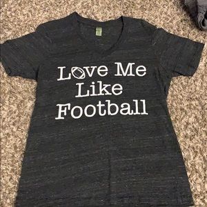 Heathered grey, Henley football tee